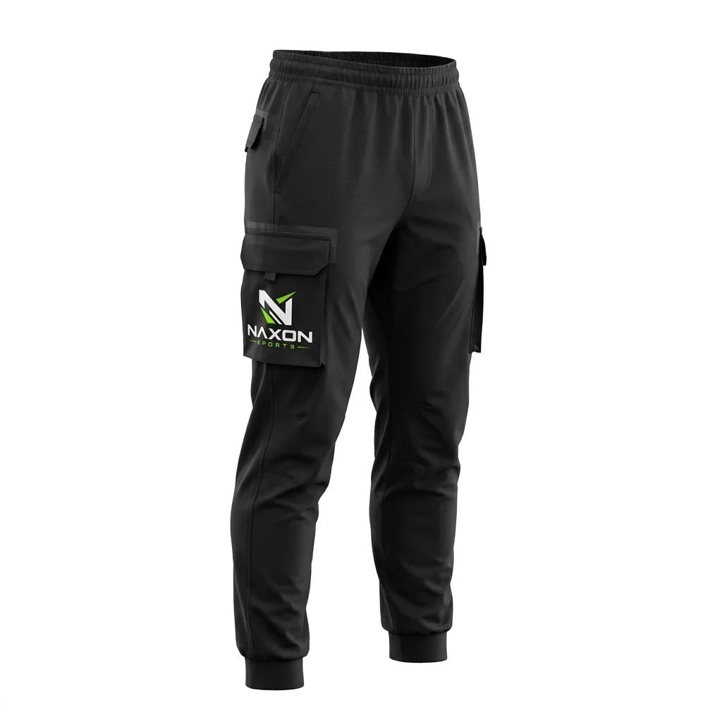 Custom athletic cargo pants by Naxon Sports