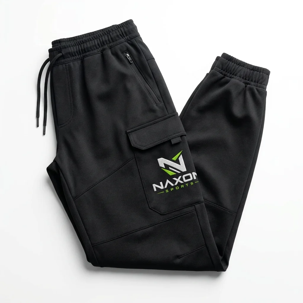 Custom athletic cargo pants by Naxon Sports