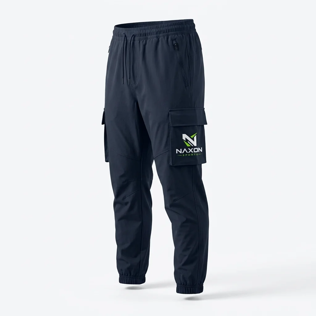 Custom athletic cargo pants by Naxon Sports