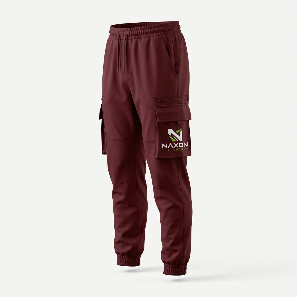 Custom athletic cargo pants by Naxon Sports