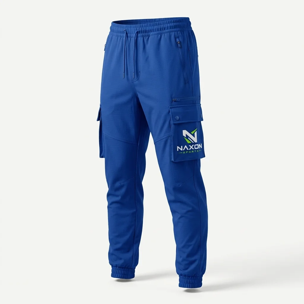 Custom athletic cargo pants by Naxon Sports