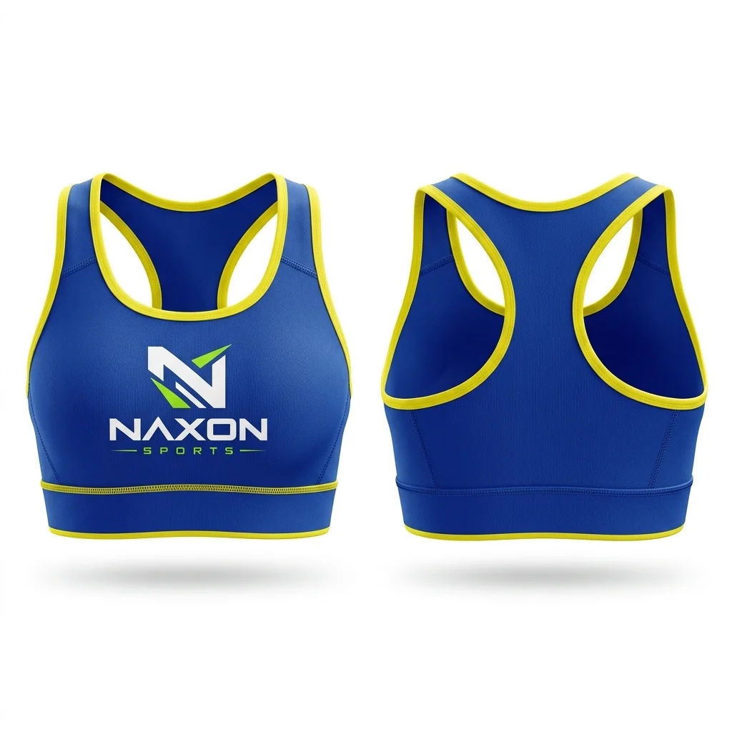 Custom athletic sports bra by Naxon Sports