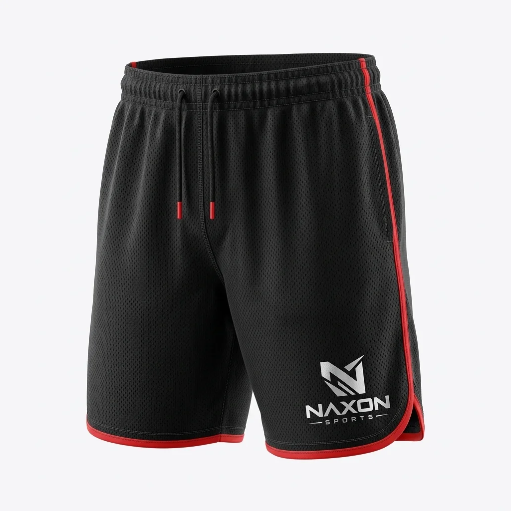 Custom athletic sports shorts by Naxon Sports
