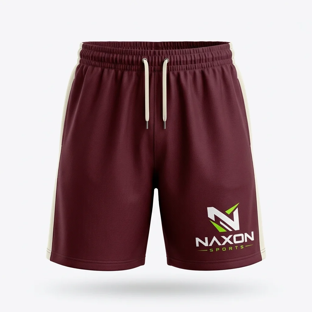 Custom athletic sports shorts by Naxon Sports