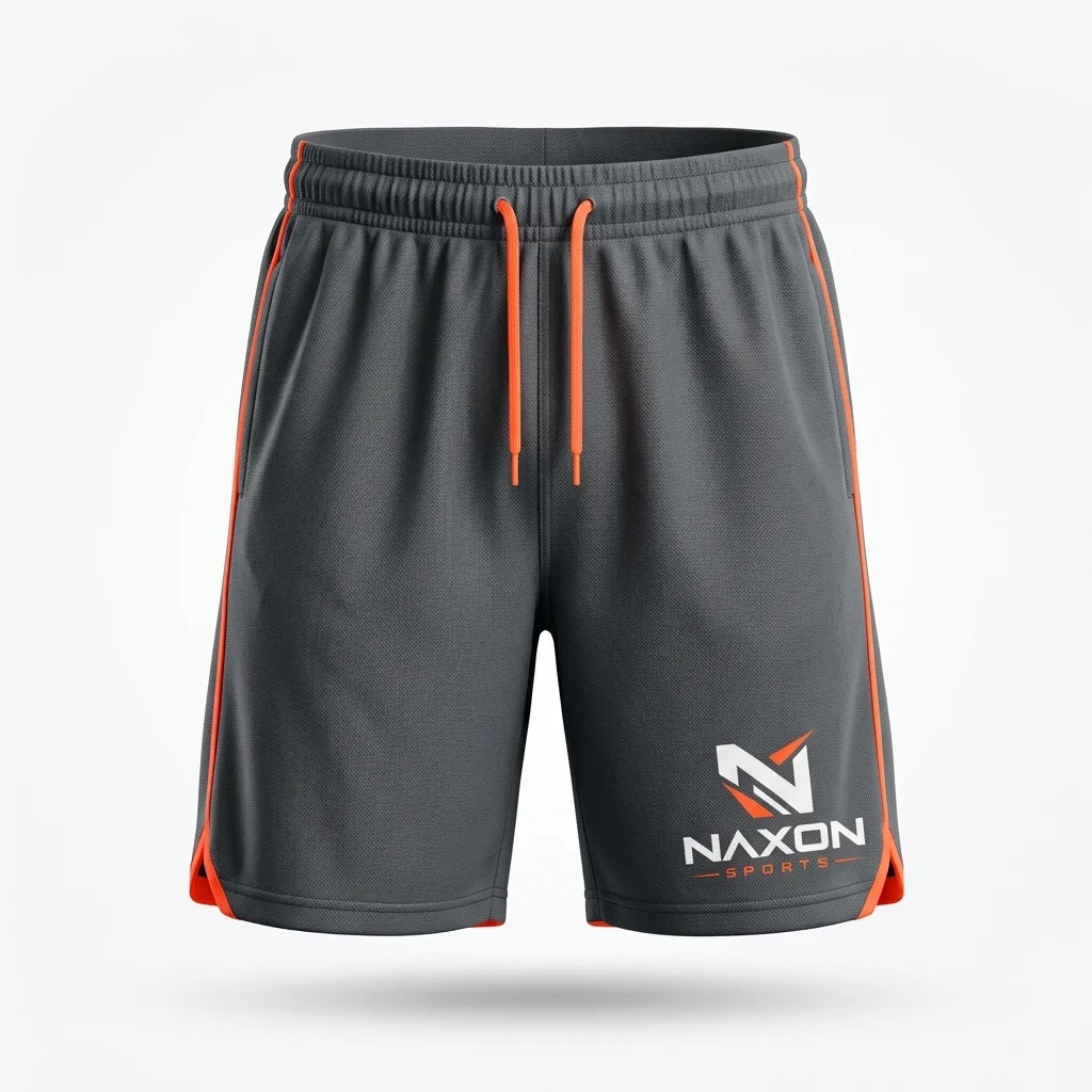 Custom athletic sports shorts by Naxon Sports