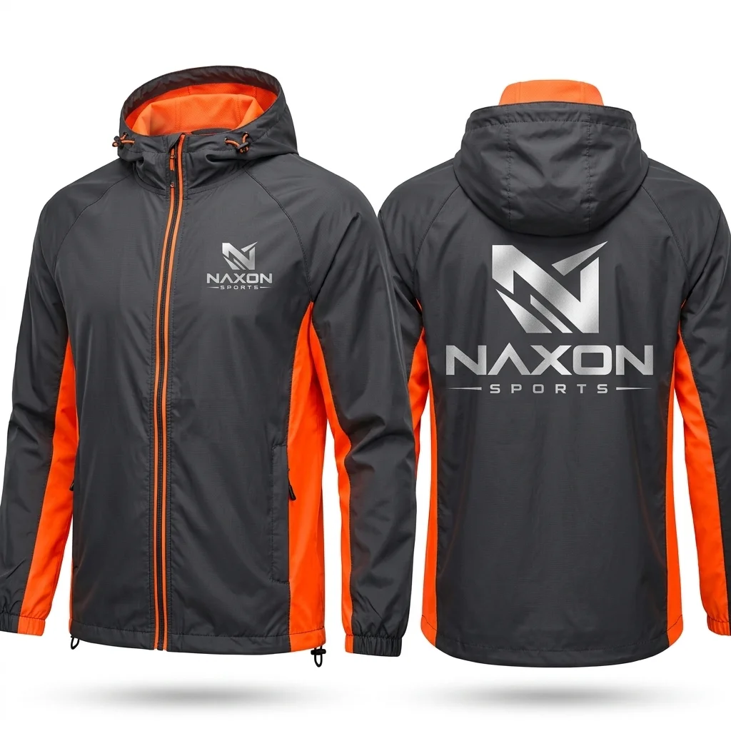 Custom athletic windbreaker jacket by Naxon Sports