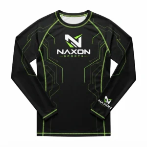 BJJ compression rashguard – Custom BJJ Rank Apparel – Club Series by Naxon Sports, Sialkot