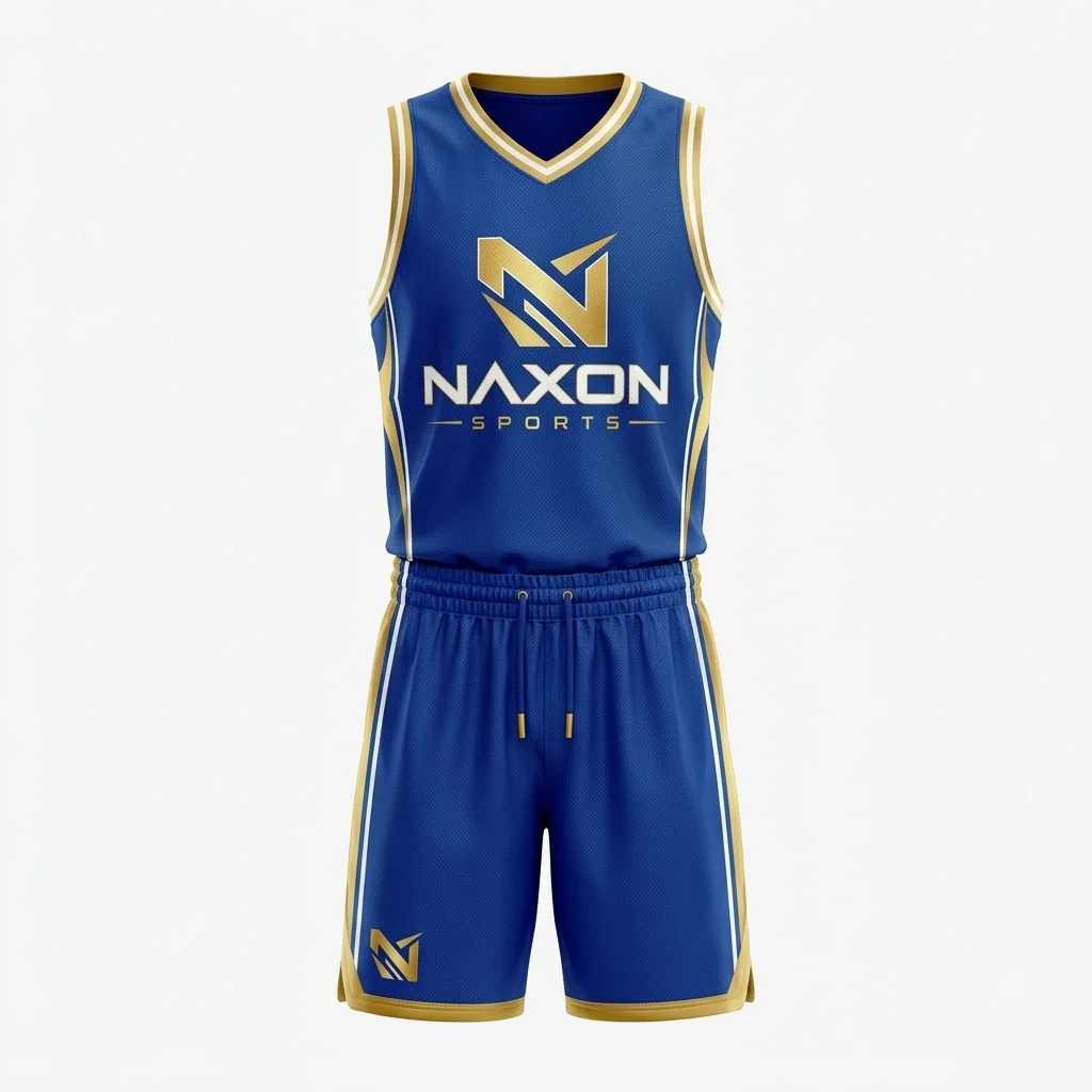 Custom basketball jersey and shorts by Naxon Sports