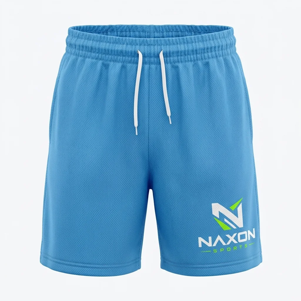 Custom Basketball Shorts Design 5 – basketball shorts mock-up made by Naxon Sports, Sialkot