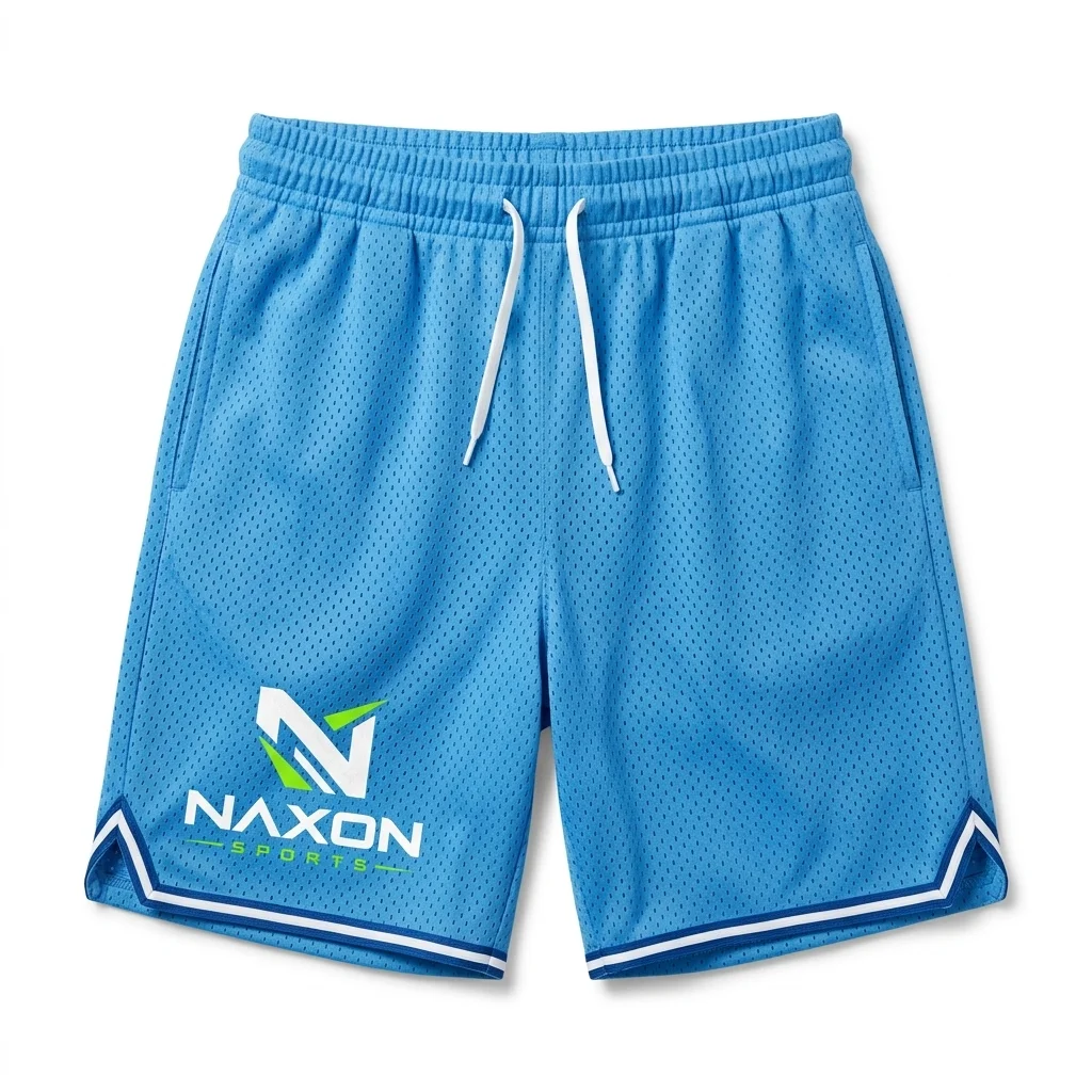 Custom Basketball Shorts Design 8 – basketball shorts mock-up made by Naxon Sports, Sialkot