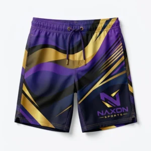 Custom Board Shorts Design 1 – board shorts mock-up made by Naxon Sports, Sialkot