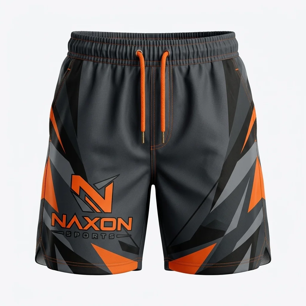 Custom Board Shorts Design 3 Custom Board Shorts Design 3 – board shorts mock-up made by Naxon Sports, Sialkot