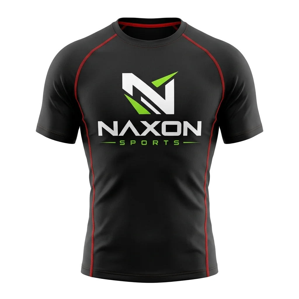Custom black t-shirt by Naxon Sports