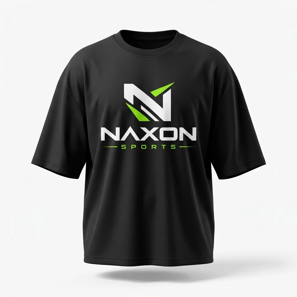 Custom black gym t-shirt by Naxon Sports