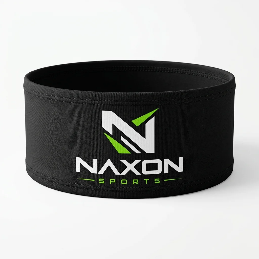 Custom black sports headband by Naxon Sports