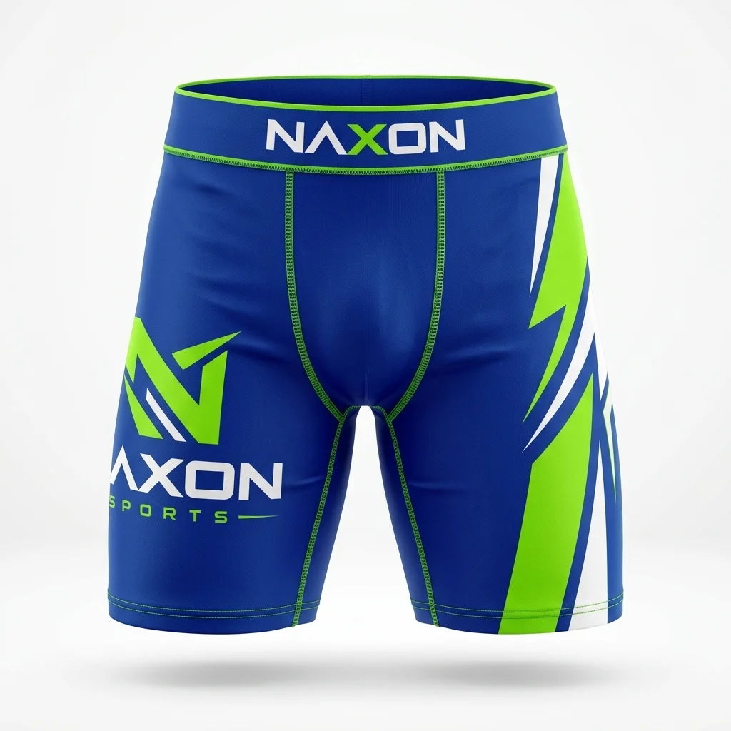 Custom blue mma shorts by Naxon Sports