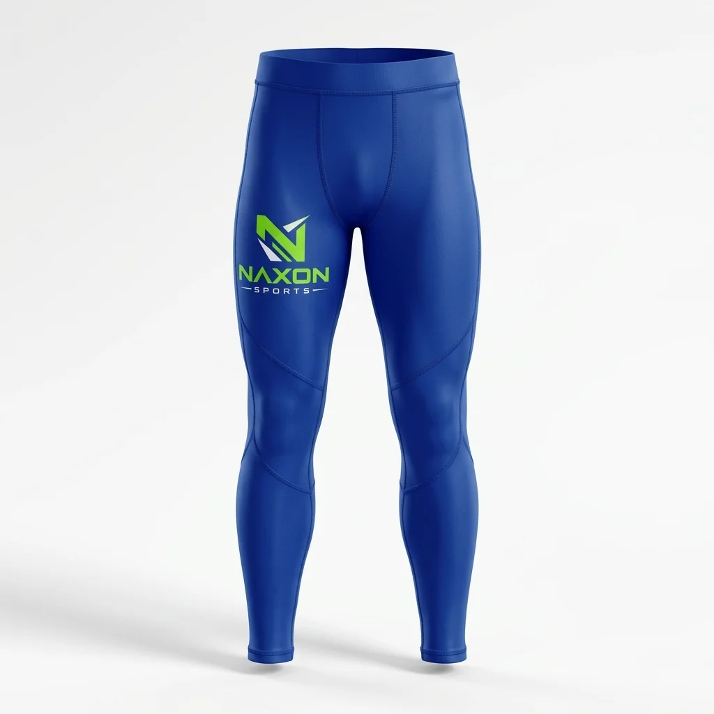 Custom blue compression tights by Naxon Sports