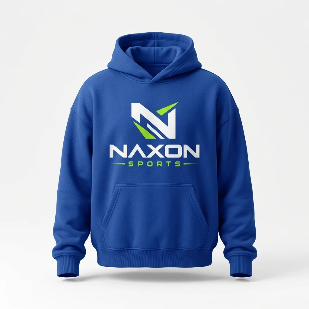 Custom blue hoodie by Naxon Sports