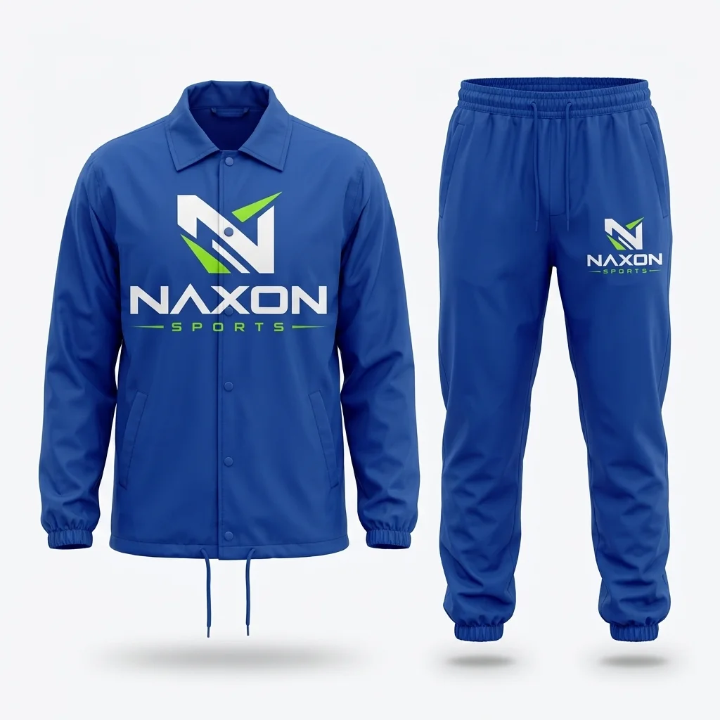 Custom blue streetwear set by Naxon Sports