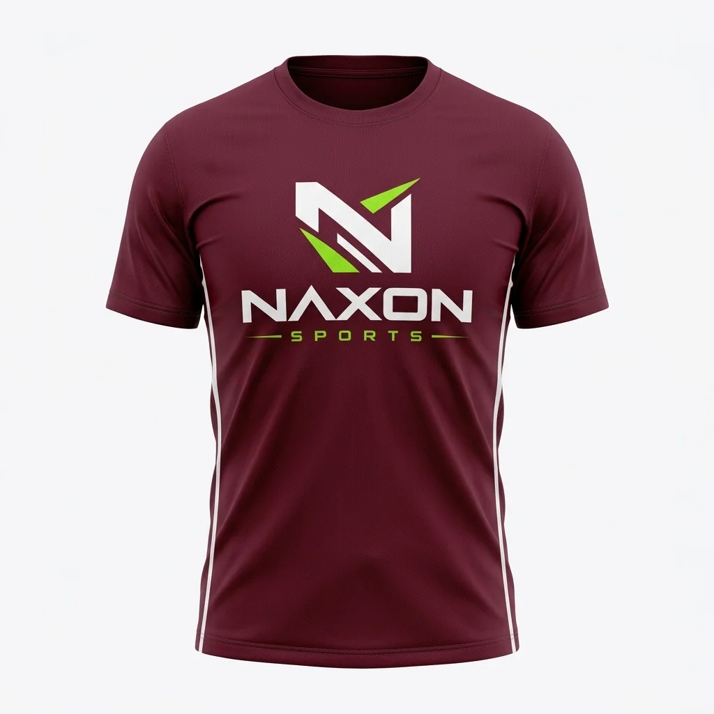 Custom burgundy muscle fit t-shirt by Naxon Sports