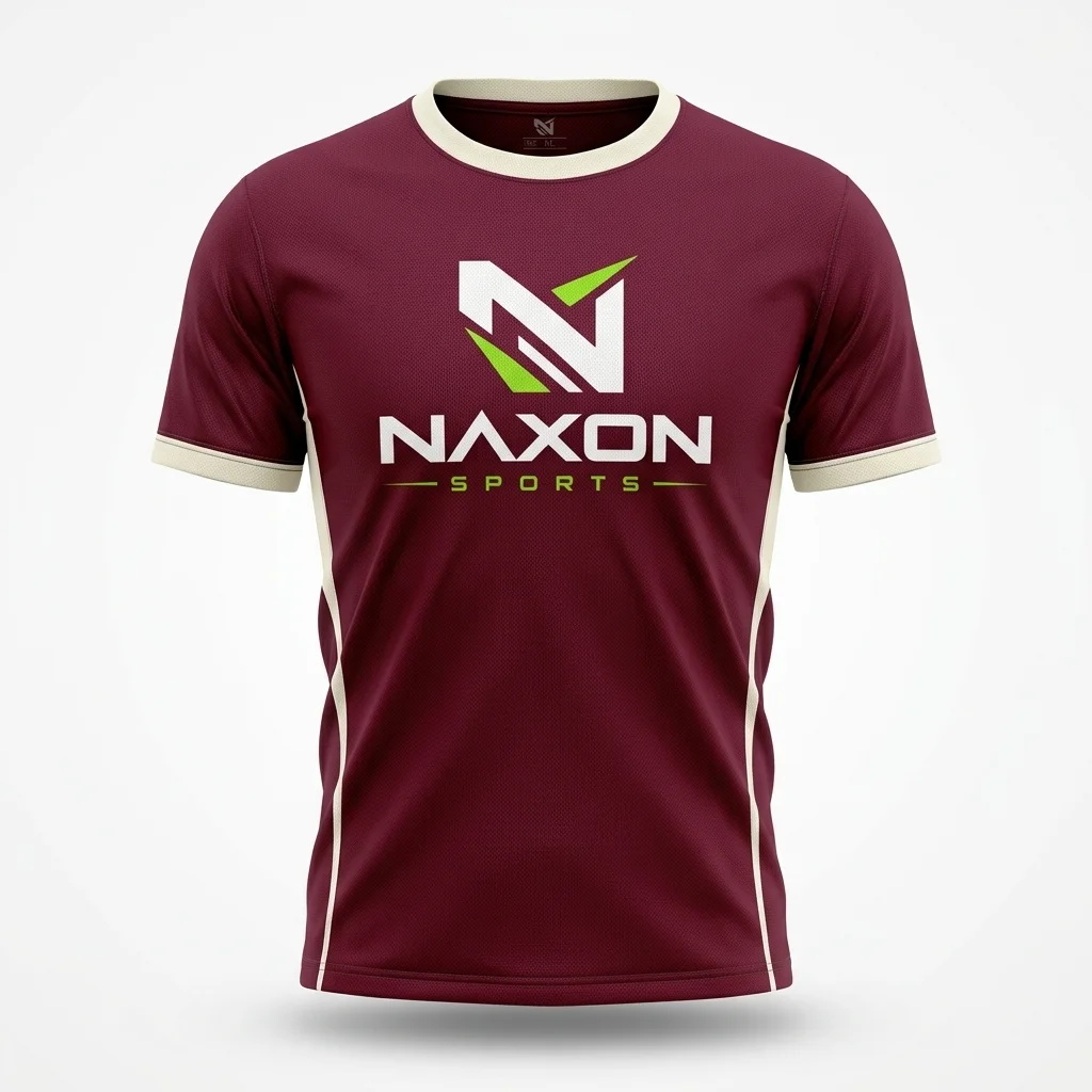 Custom burgundy running jersey by Naxon Sports