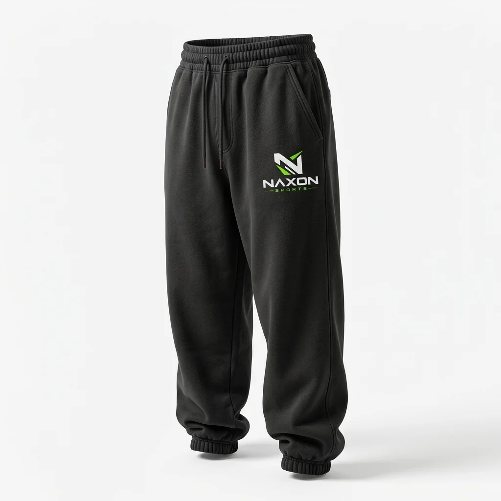 Custom charcoal black sweatpants by Naxon Sports