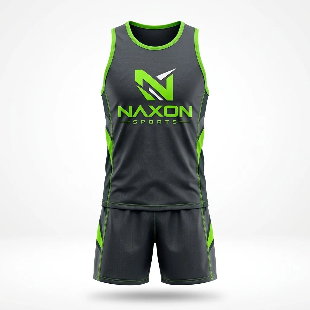 Custom charcoal boxing singlet by Naxon Sports