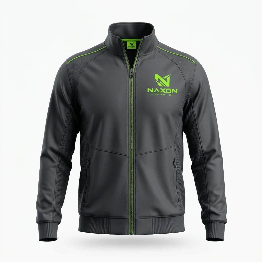 Custom charcoal grey mma walkout jacket by Naxon Sports