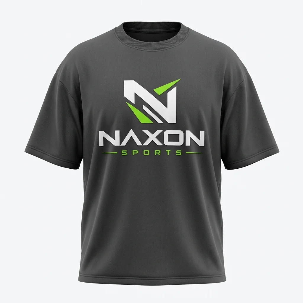 Custom Charcoal Grey Gym T-Shirt Design 1 – charcoal grey gym t-shirt mock-up made by Naxon Sports, Sialkot