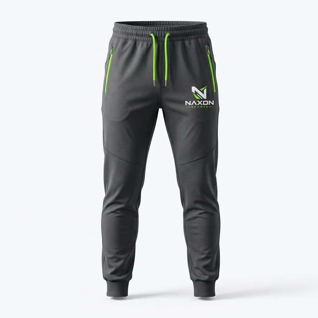 Custom charcoal grey sports joggers by Naxon Sports