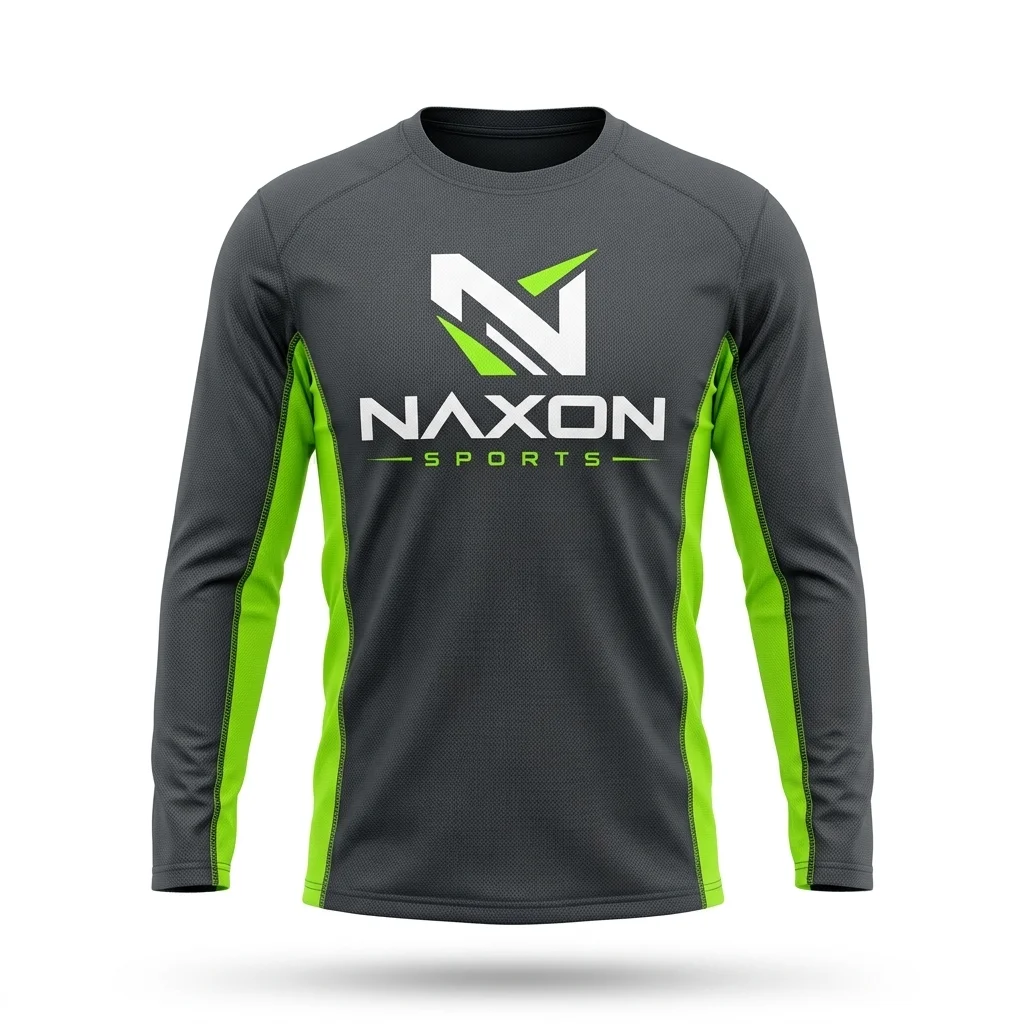 Custom Charcoal Gym Shirt Design 1 – charcoal gym shirt mock-up made by Naxon Sports, Sialkot