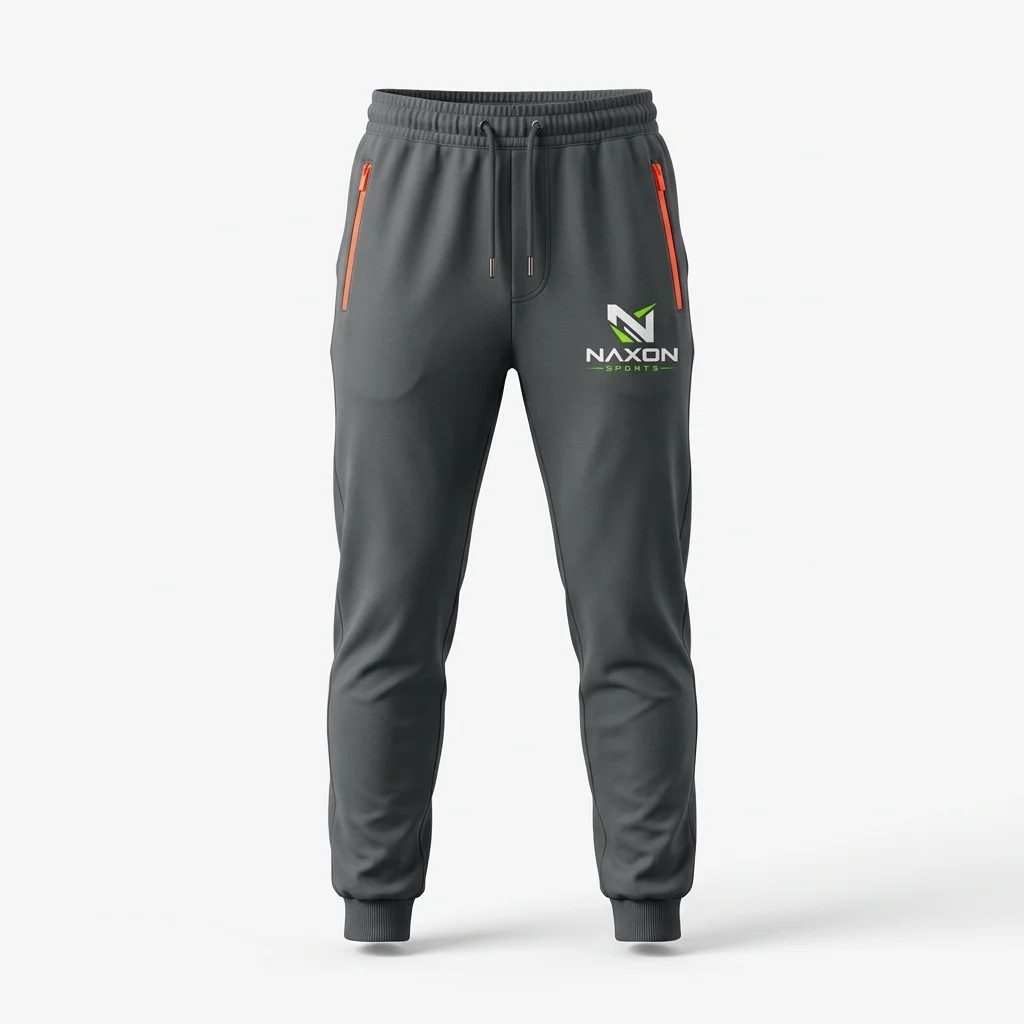 Custom charcoal sweatpants by Naxon Sports