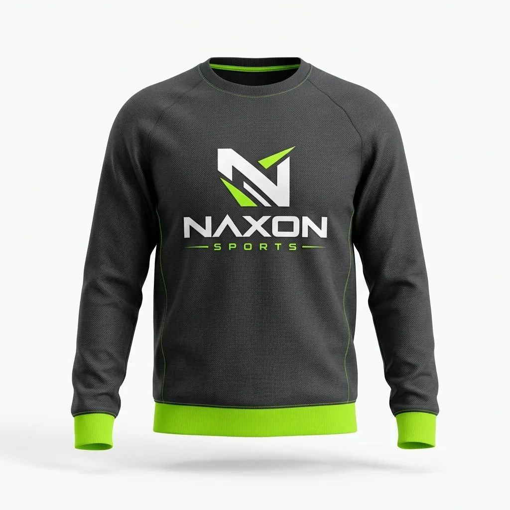 Custom charcoal sweatshirt by Naxon Sports