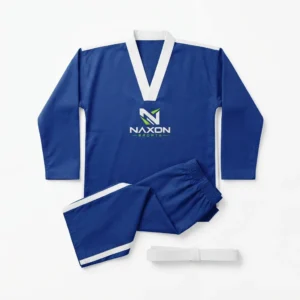 Cobalt blue taekwondo uniform – Custom Taekwondo Uniform – Club Series by Naxon Sports, Sialkot