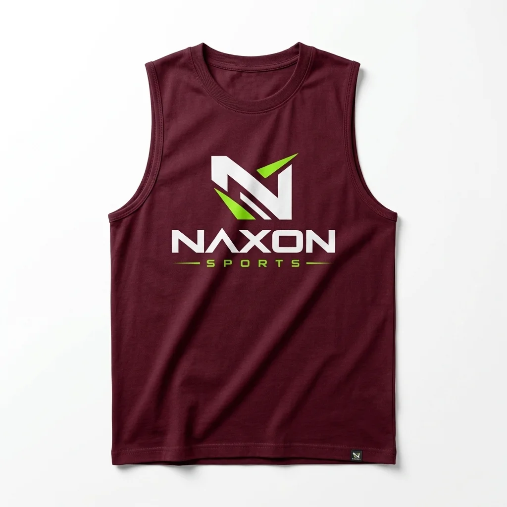 Custom Cotton Streetwear Tank Top Design 1 – cotton streetwear tank top mock-up made by Naxon Sports, Sialkot