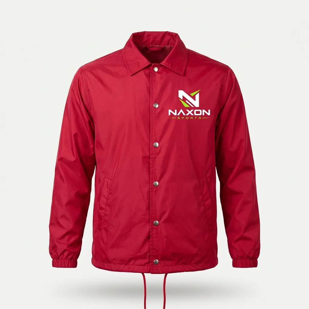 Custom crimson coach jacket by Naxon Sports