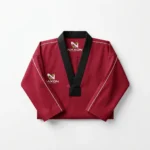Crimson red taekwondo uniform – Custom Taekwondo Uniform – Club Series by Naxon Sports, Sialkot