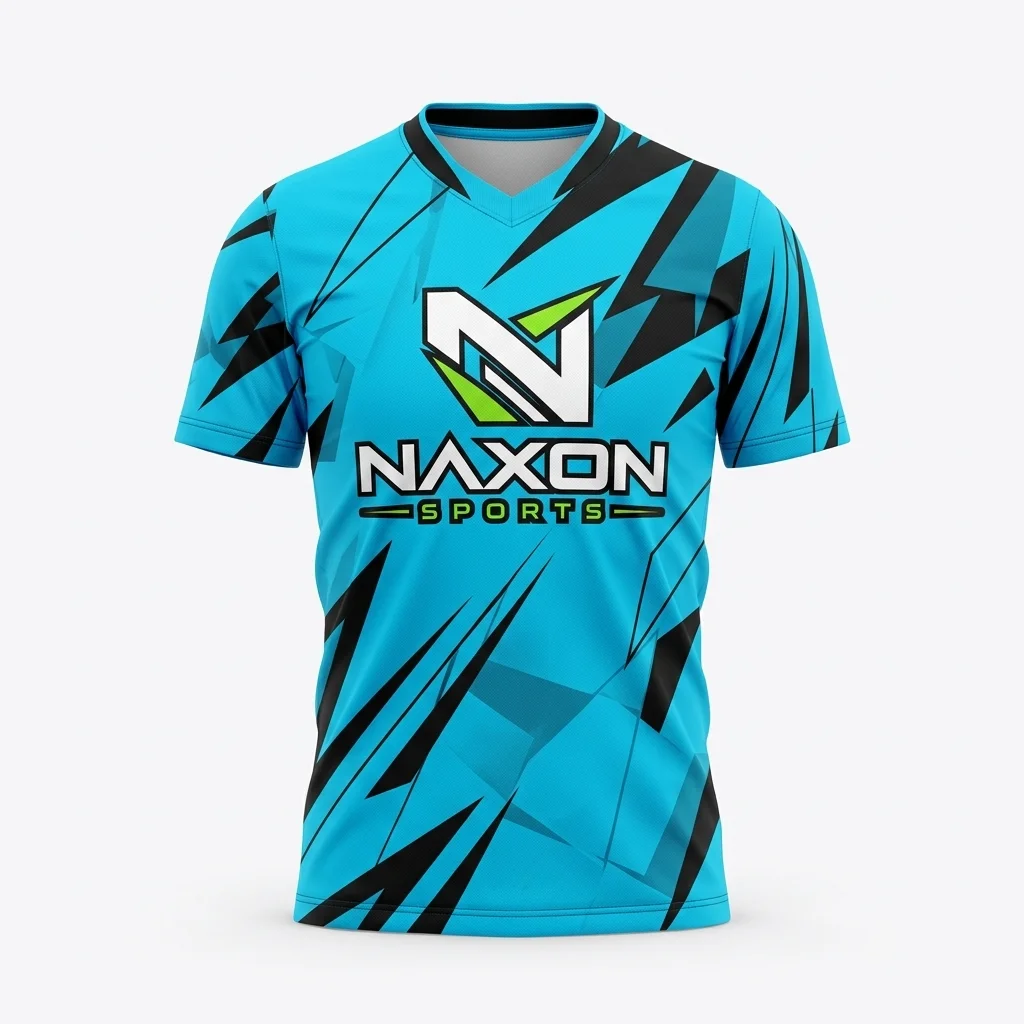 Custom cyan soccer jersey by Naxon Sports