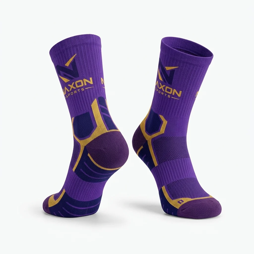 Custom cycling socks on background by Naxon Sports