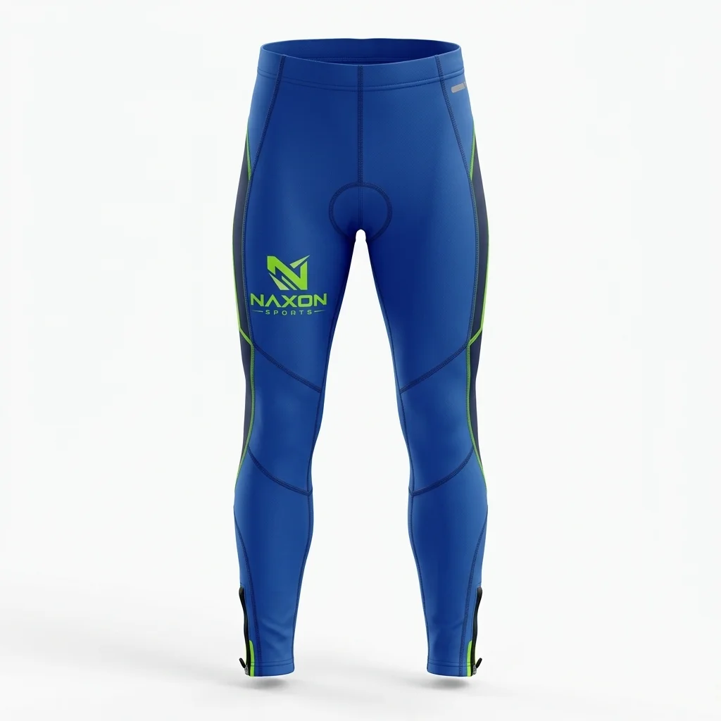 Custom Cycling Thermal Pants Design 1 – cycling thermal pants mock-up made by Naxon Sports, Sialkot