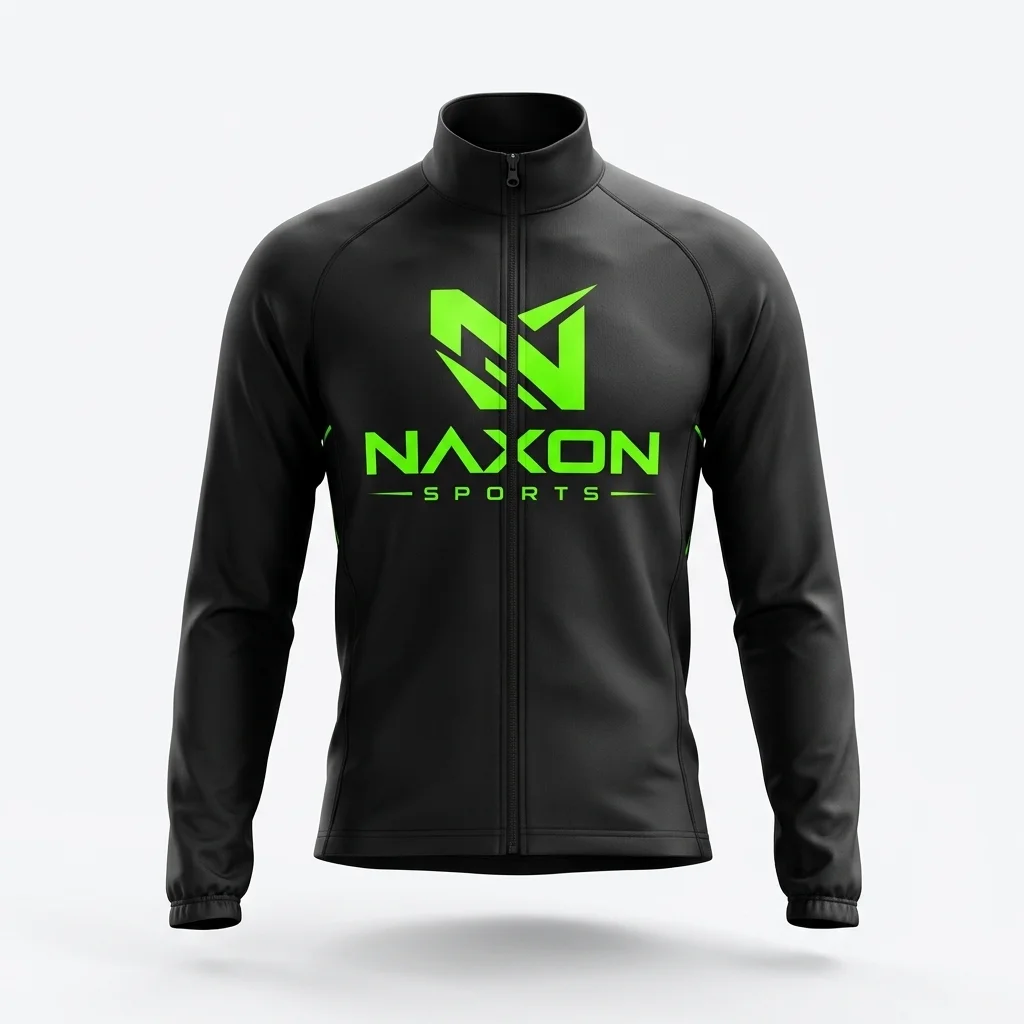 Custom Cycling Windbreaker Design 1 – cycling windbreaker mock-up made by Naxon Sports, Sialkot