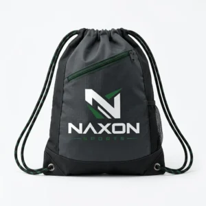 Custom Drawstring Bag Design 6 – drawstring bag mock-up made by Naxon Sports, Sialkot