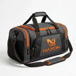 Custom Duffel Bag Design 3 – duffel bag mock-up made by Naxon Sports, Sialkot