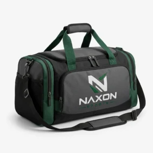 Custom Duffel Bag Design 6 – duffel bag mock-up made by Naxon Sports, Sialkot