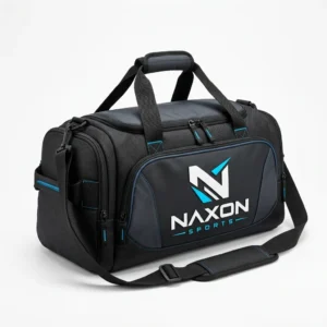 Custom Duffel Bag Design 7 – duffel bag mock-up made by Naxon Sports, Sialkot