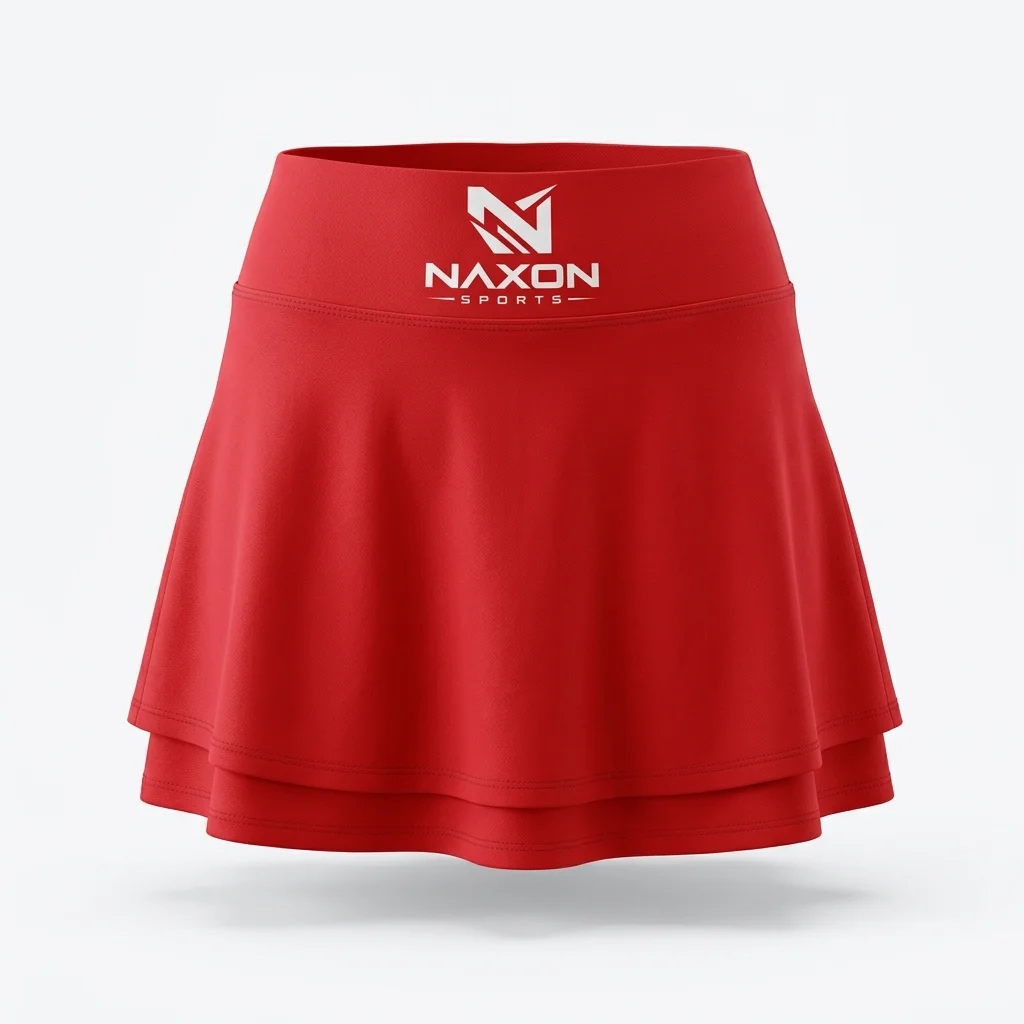 Custom Fitness Skirt Front Design 1 – fitness skirt front mock-up made by Naxon Sports, Sialkot