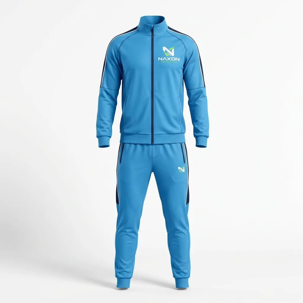 Custom Football Training Tracksuit Design 6 – football training tracksuit mock-up made by Naxon Sports, Sialkot