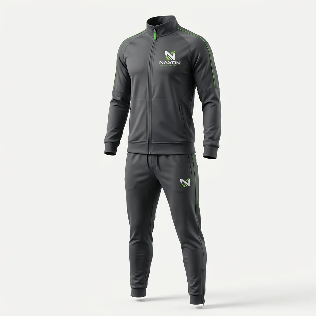 Custom Football Training Tracksuit Design 3 – football training tracksuit mock-up made by Naxon Sports, Sialkot