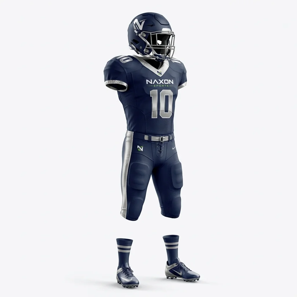 Custom Football Uniform Design 2 – football uniform mock-up made by Naxon Sports, Sialkot