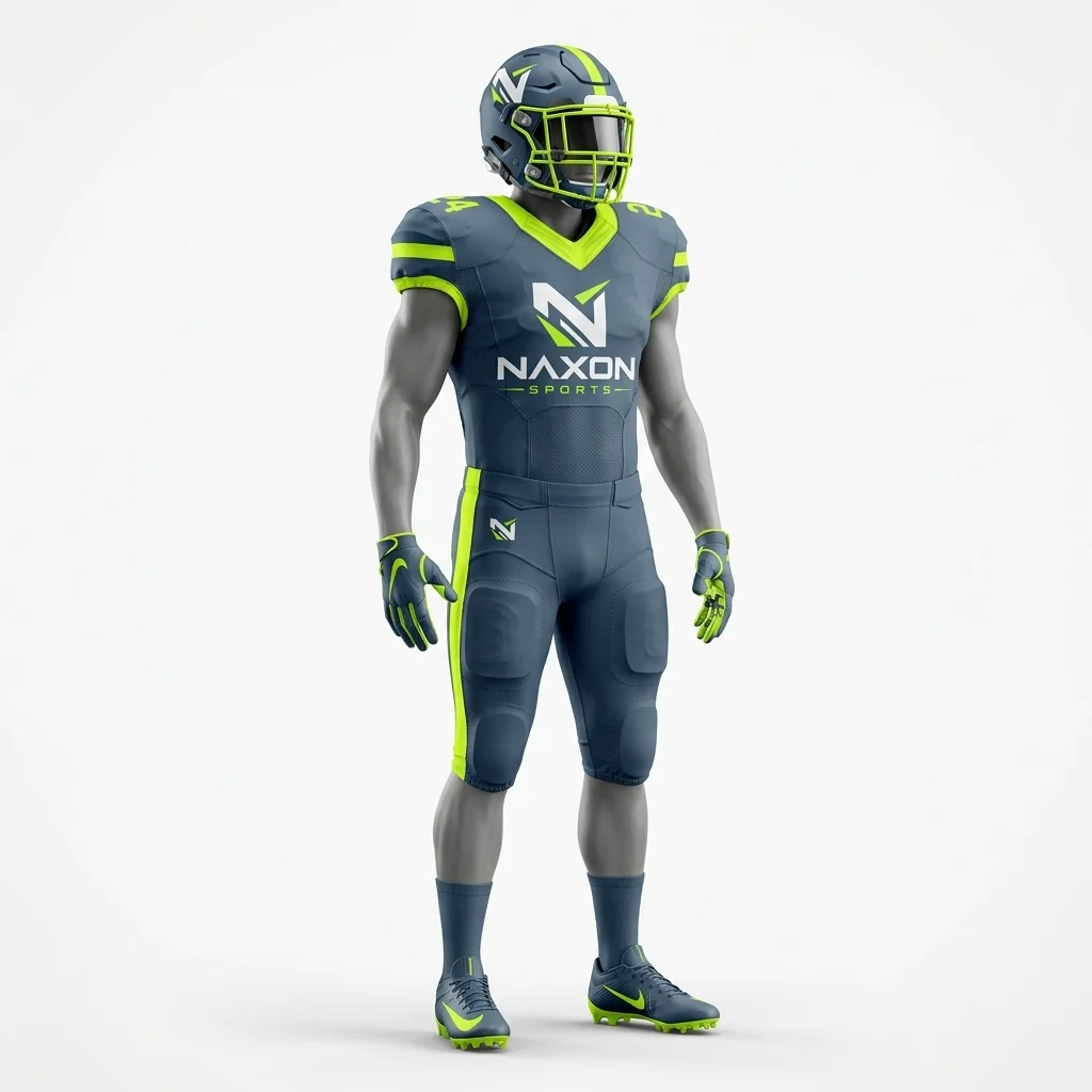 Custom Football Uniform Design 4 – football uniform mock-up made by Naxon Sports, Sialkot